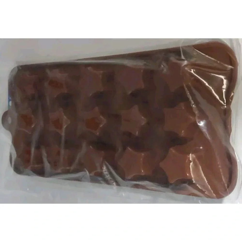 Silicone Candy Mold Star Shape ChocolateIce 15 Cavity Oven Freezer Microwave NIP